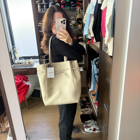 Givenchy Calfskin Voyou Medium North South Tote Natural Beige - Picture 5 of 12